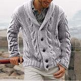 Laamei Fashion Brand Sweater Man Cardigan Thick Slim Fit Jumpers Knitwear High Quality Autumn Korean Style Casual Mens Clothes