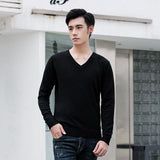 3XL Men's Sweater Cashmere Blended Knitted V-neck Pullover Hot Selling Fall Winter Men's Wool Knitted Sweater High Quality Warm