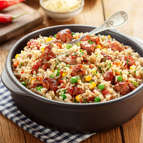 Arroz com Linguiça Mais Saboroso Pronto em Apenas 40 Minutos